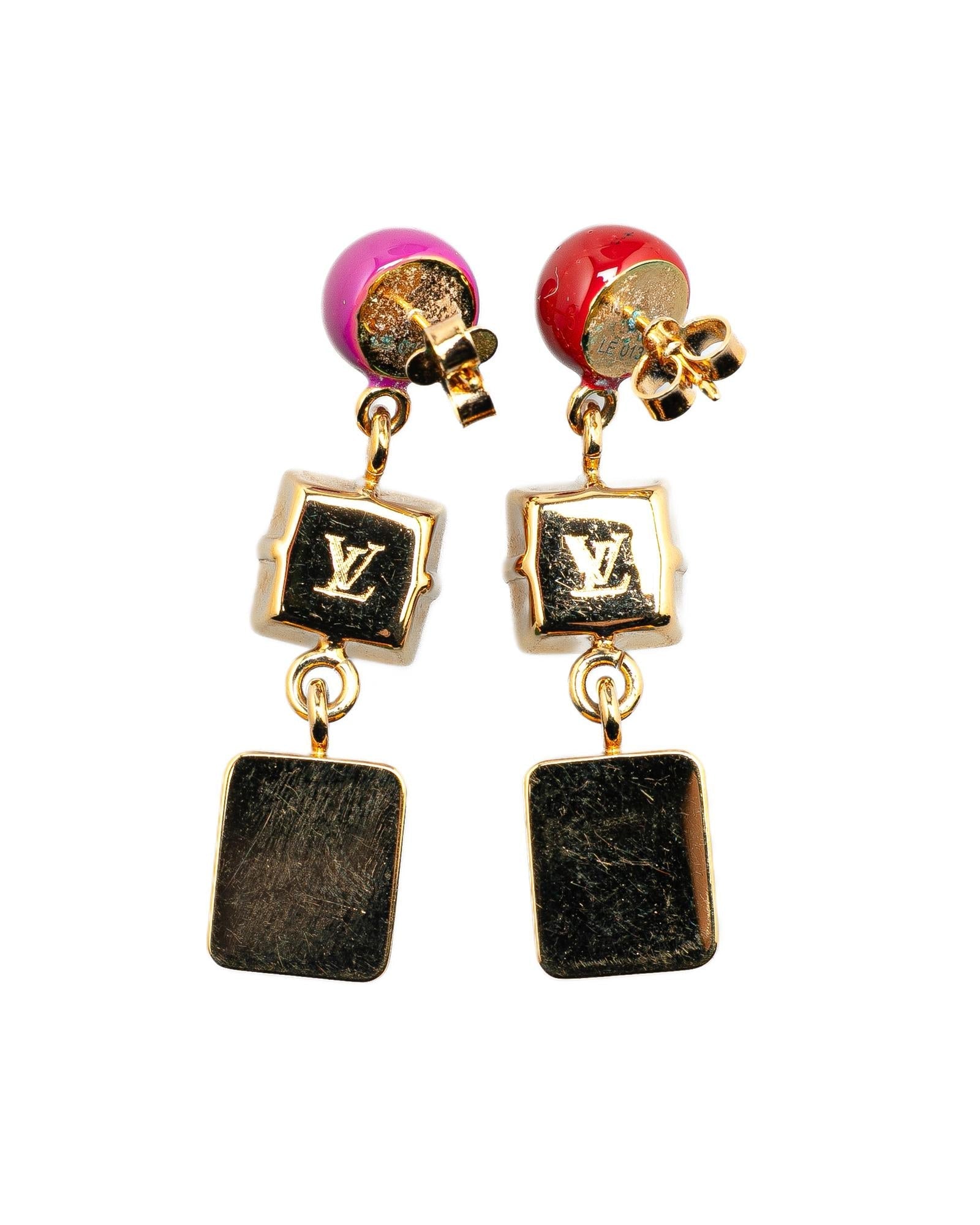Resin & Crystal Cosmopolitan Drop Push Back Earrings