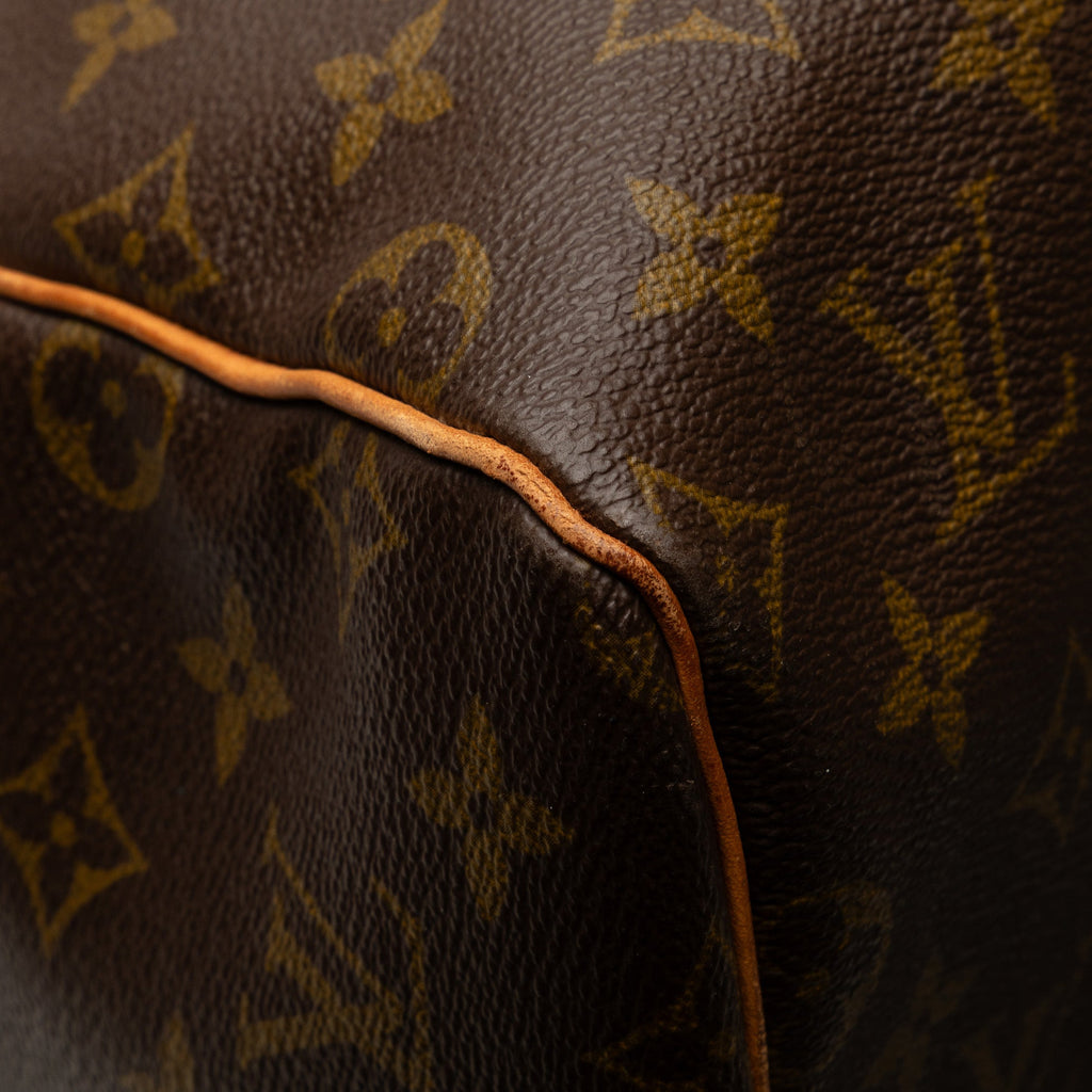 Brown Louis Vuitton Monogram Keepall 55 Travel Bag