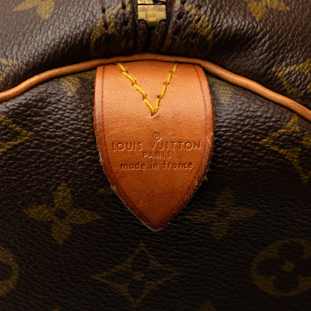 Brown Louis Vuitton Monogram Keepall 55 Travel Bag