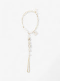 Chanel Pearl Logo Bracelet with Chain Ring Light Gold / Pearl Base Metal