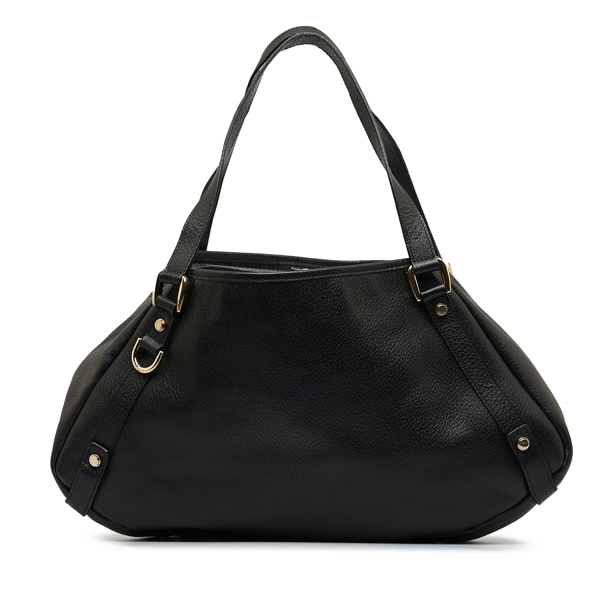 Black Gucci Abbey Leather Tote Bag