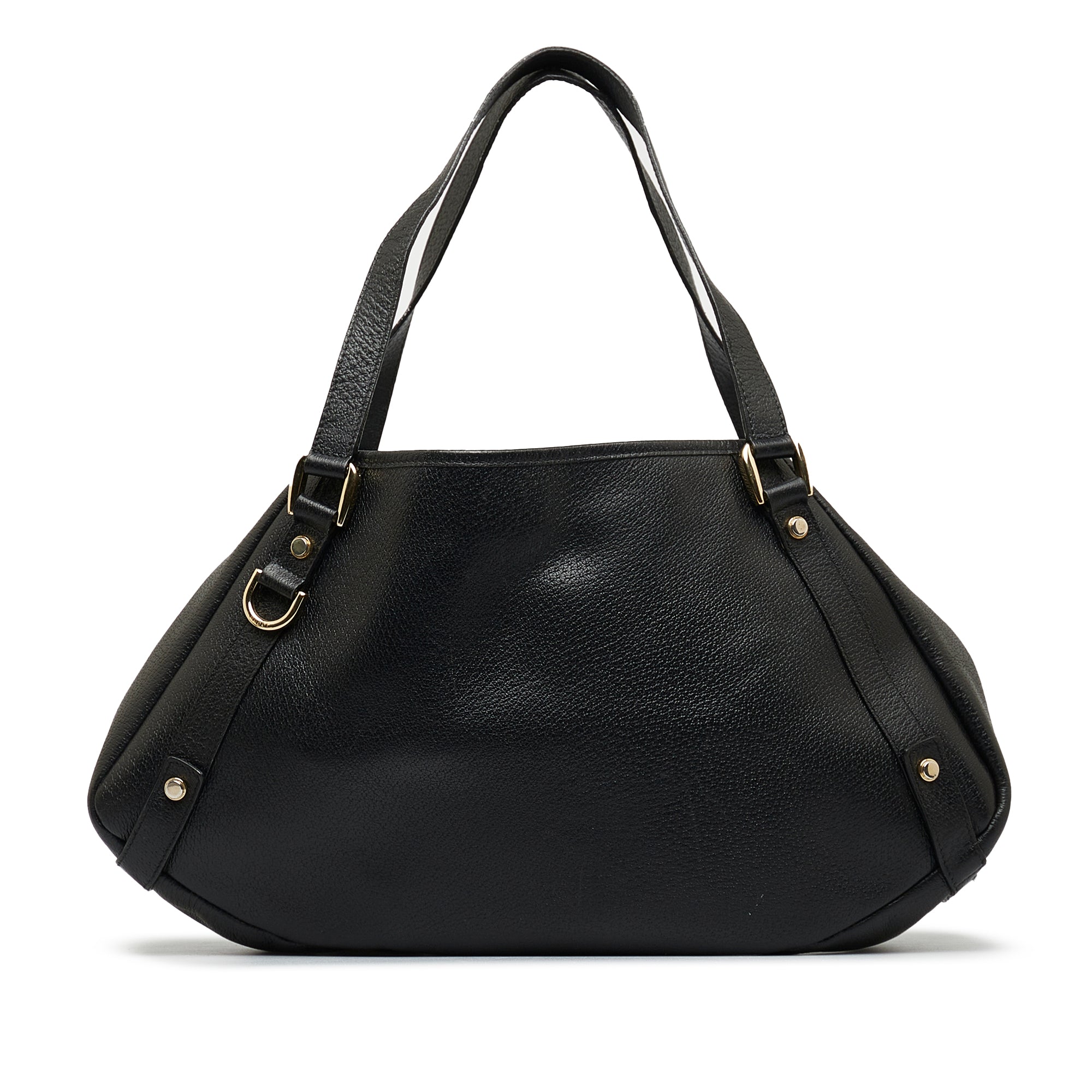 Black Gucci Abbey Leather Tote Bag