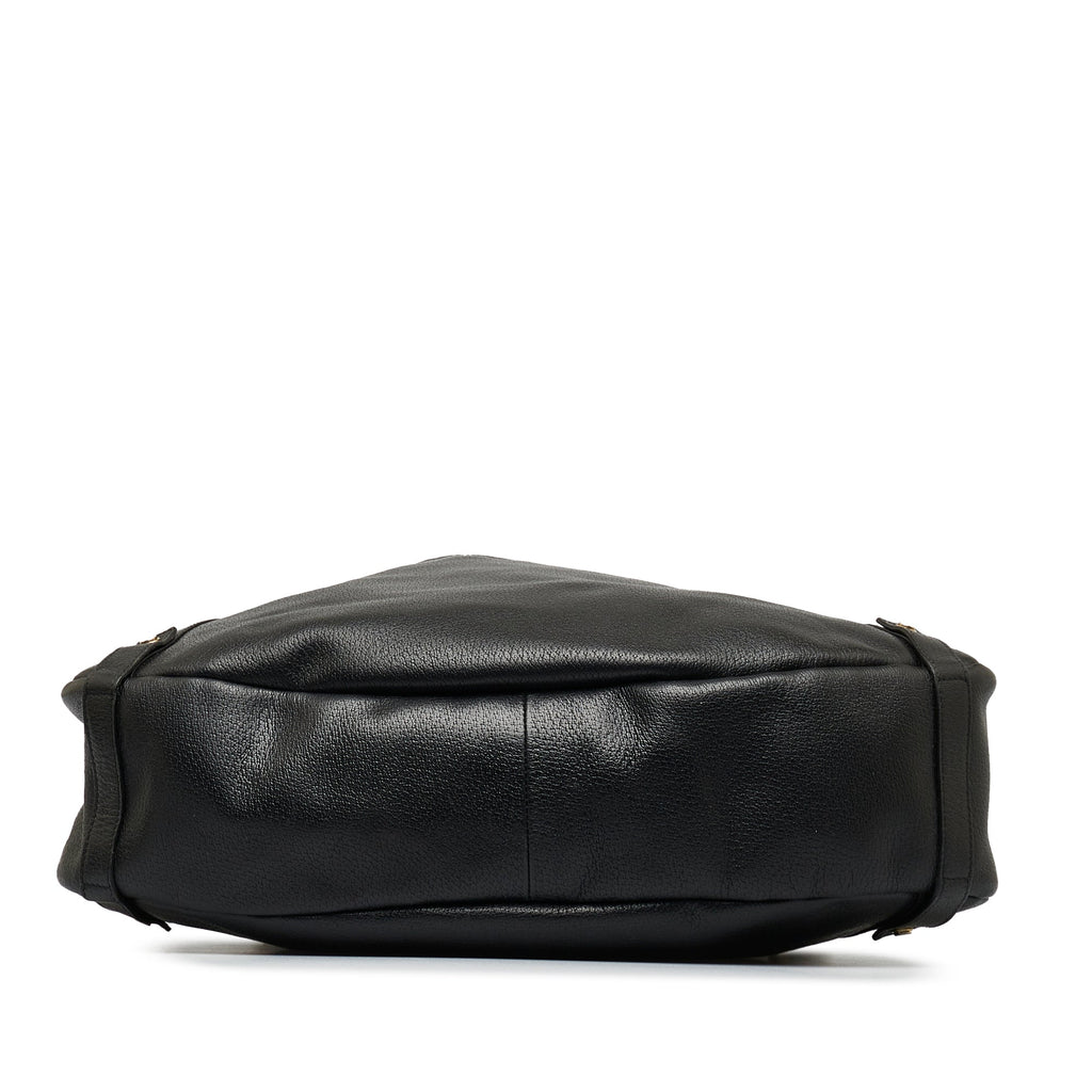 Black Gucci Abbey Leather Tote Bag