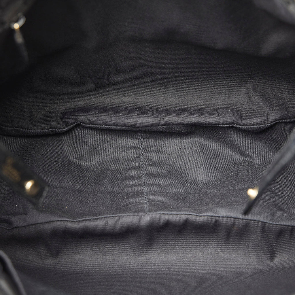 Black Gucci Abbey Leather Tote Bag