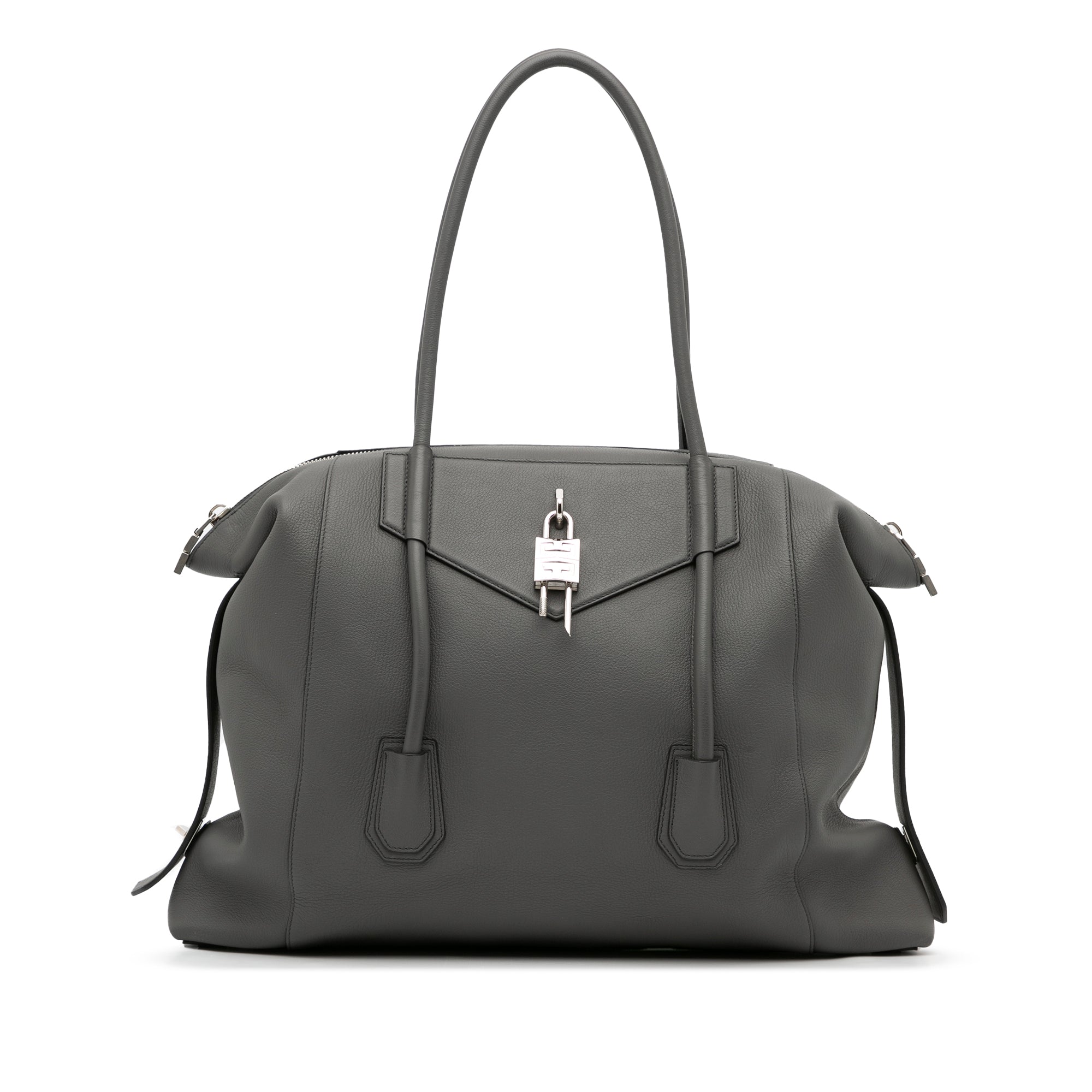 Gray Givenchy Large Antigona Lock Soft Tote Bag