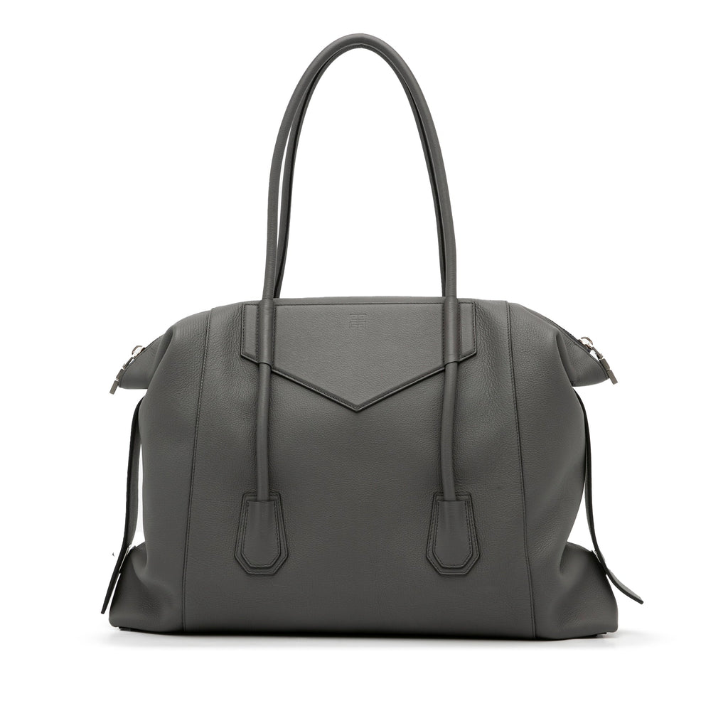 Gray Givenchy Large Antigona Lock Soft Tote Bag