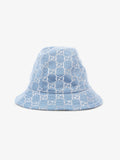 Gucci Lame Bucket Hat Blue / Silver Canvas S