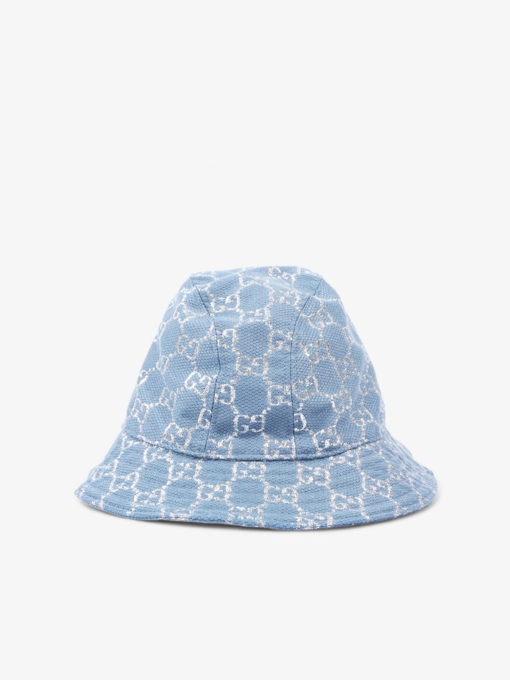 Gucci Lame Bucket Hat Blue / Silver Canvas S