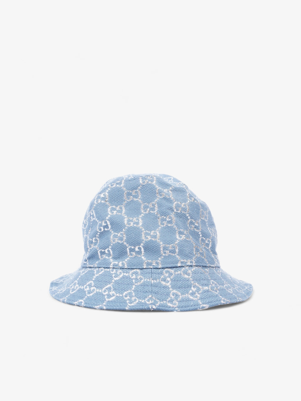 Gucci Lame Bucket Hat Blue / Silver Canvas S