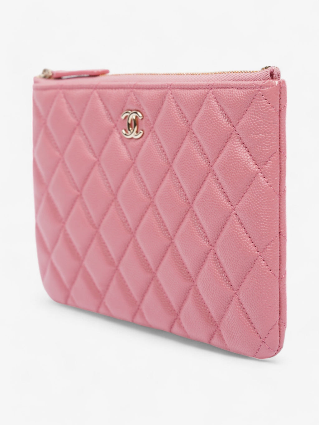 Chanel Coin and Card Purse Pink Caviar Leather
