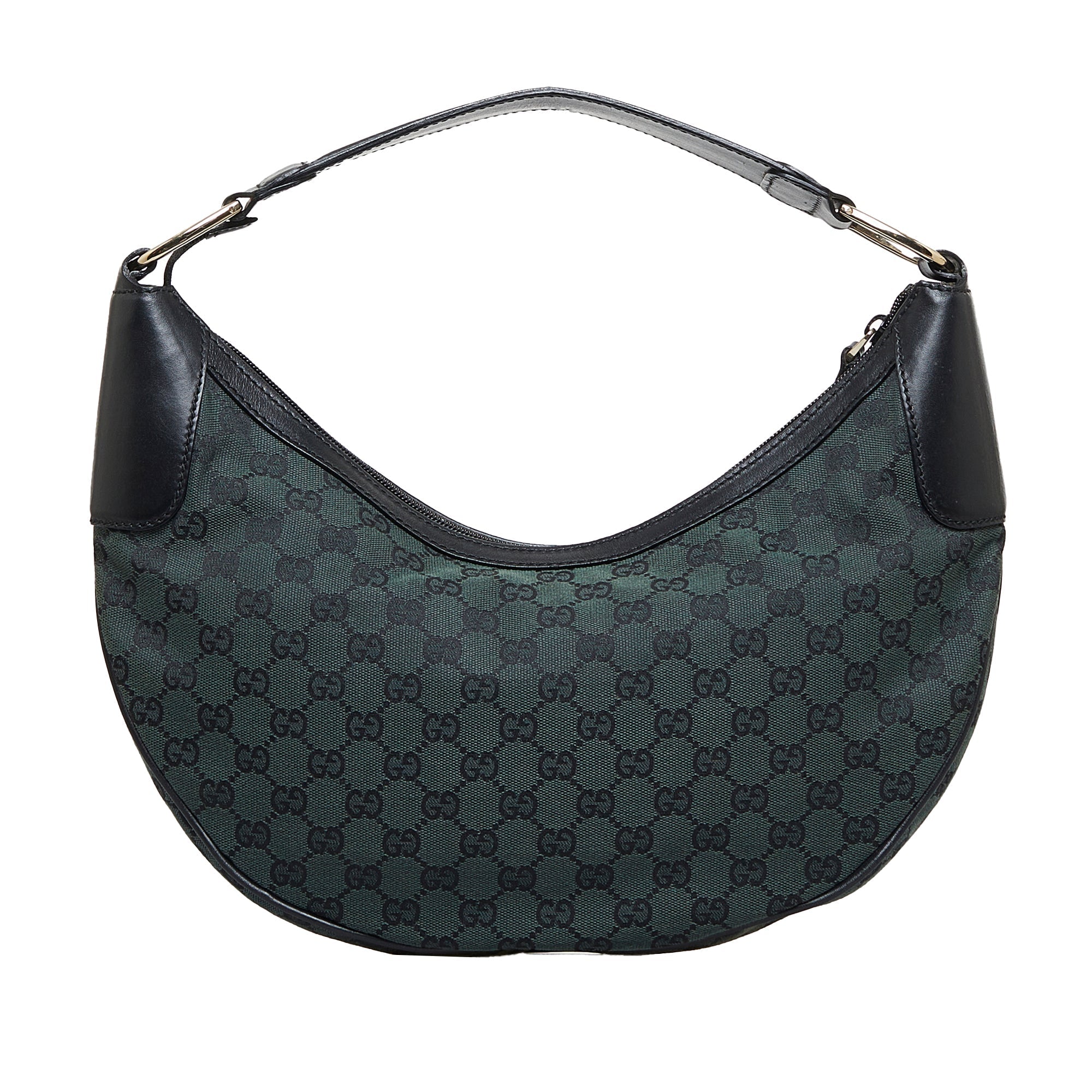 Gucci Half Moon Hobo Green GG Canvas
