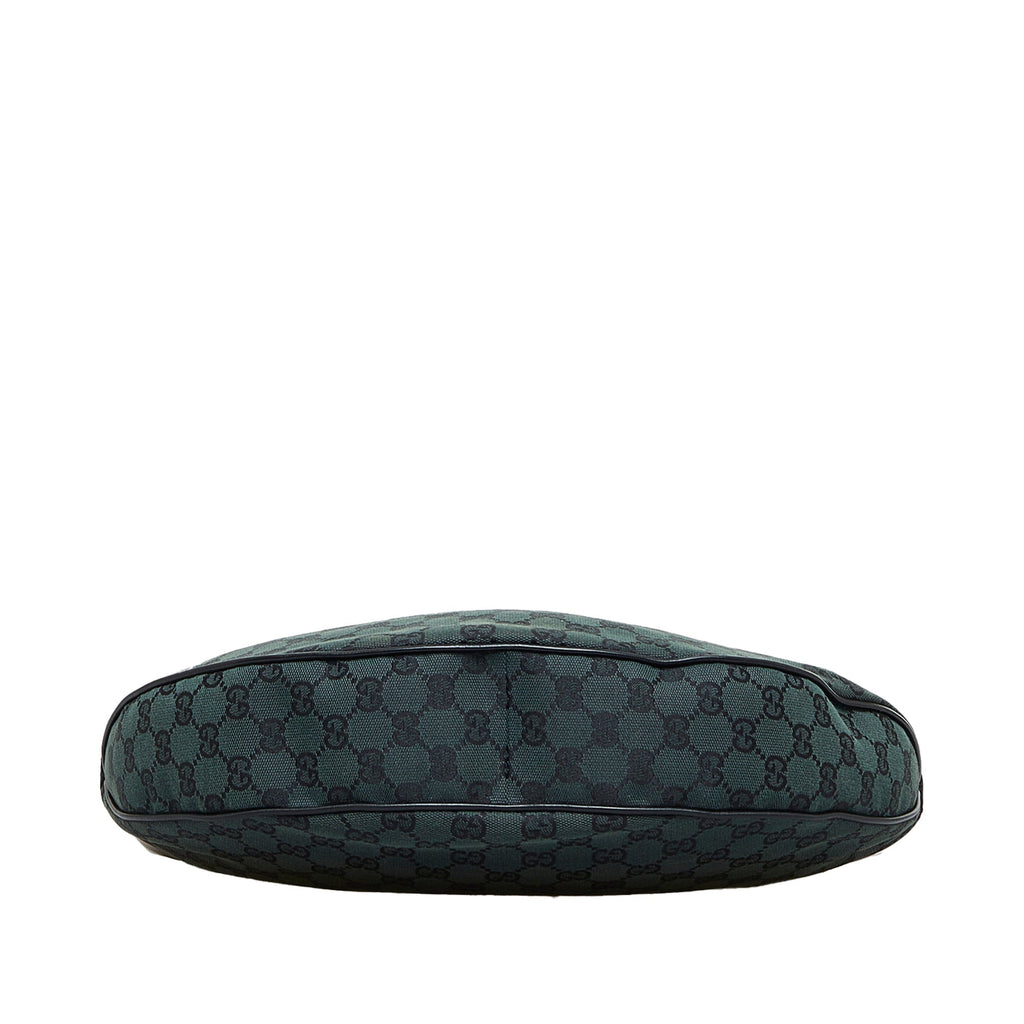 Gucci Half Moon Hobo Green GG Canvas