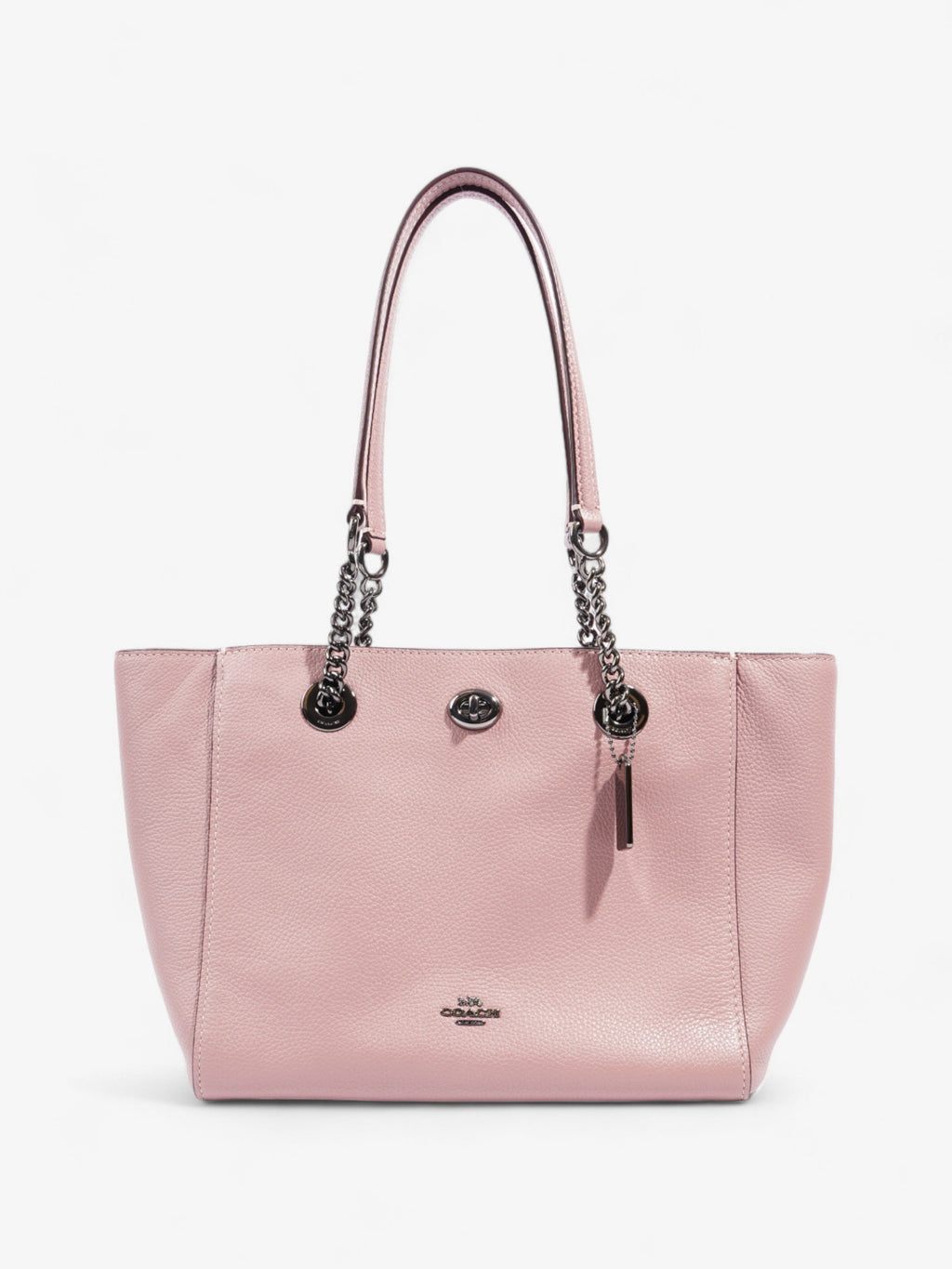 Coach Turnlock Chain 27 Dark Dusty Rose Leather
