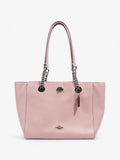 Coach Turnlock Chain 27 Dark Dusty Rose Leather