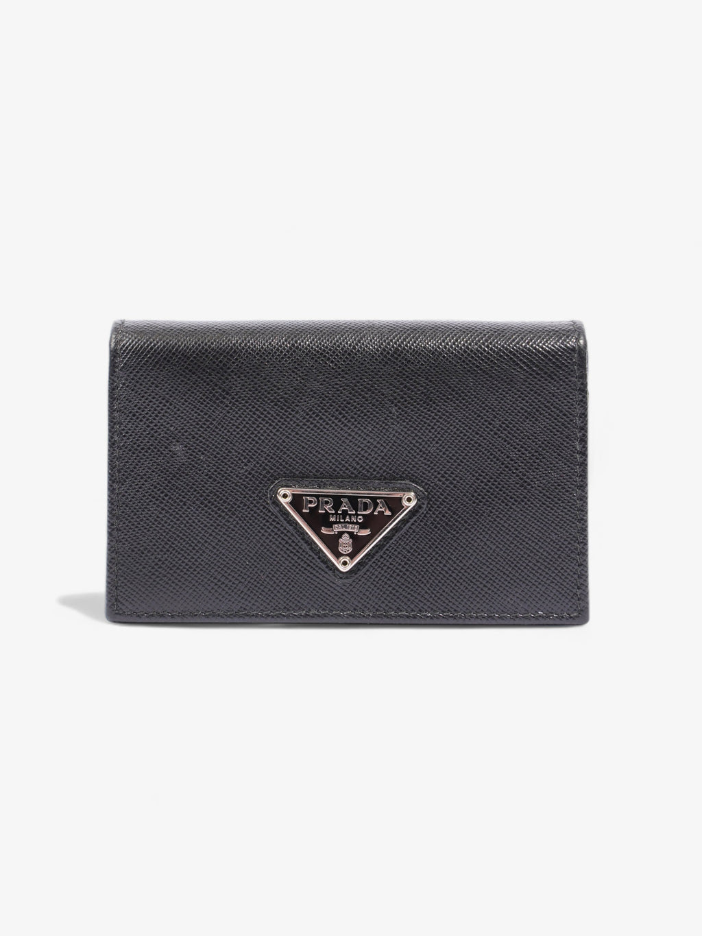 Prada Card Case Black Saffiano Leather