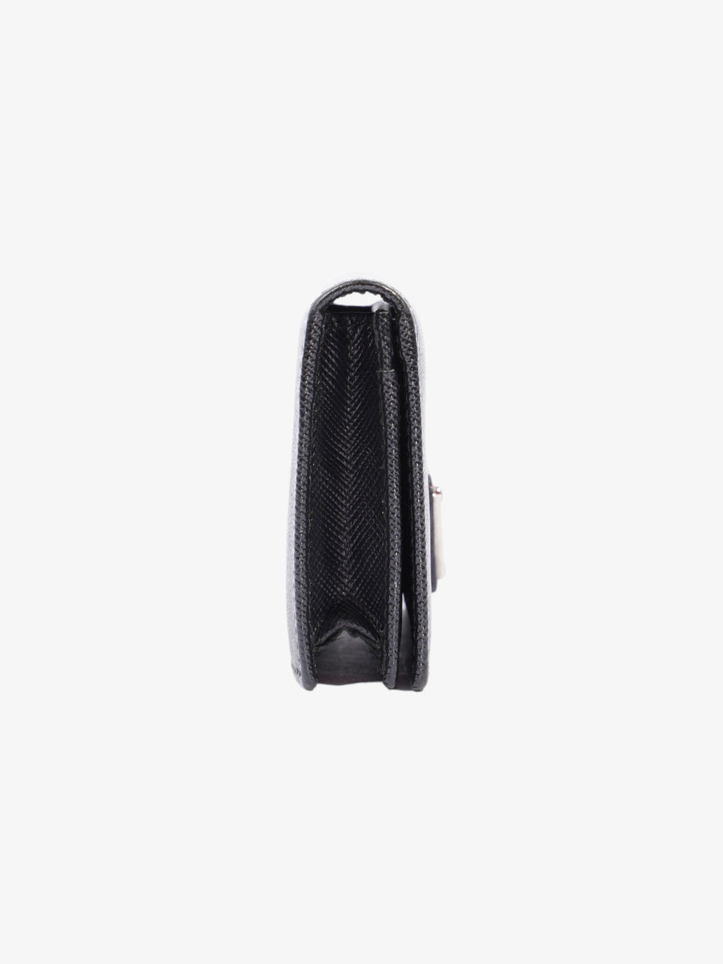 Prada Card Case Black Saffiano Leather