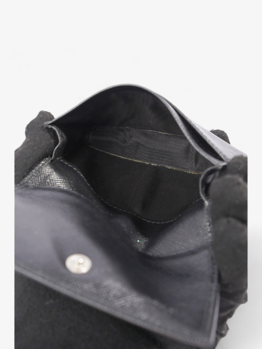 Prada Card Case Black Saffiano Leather