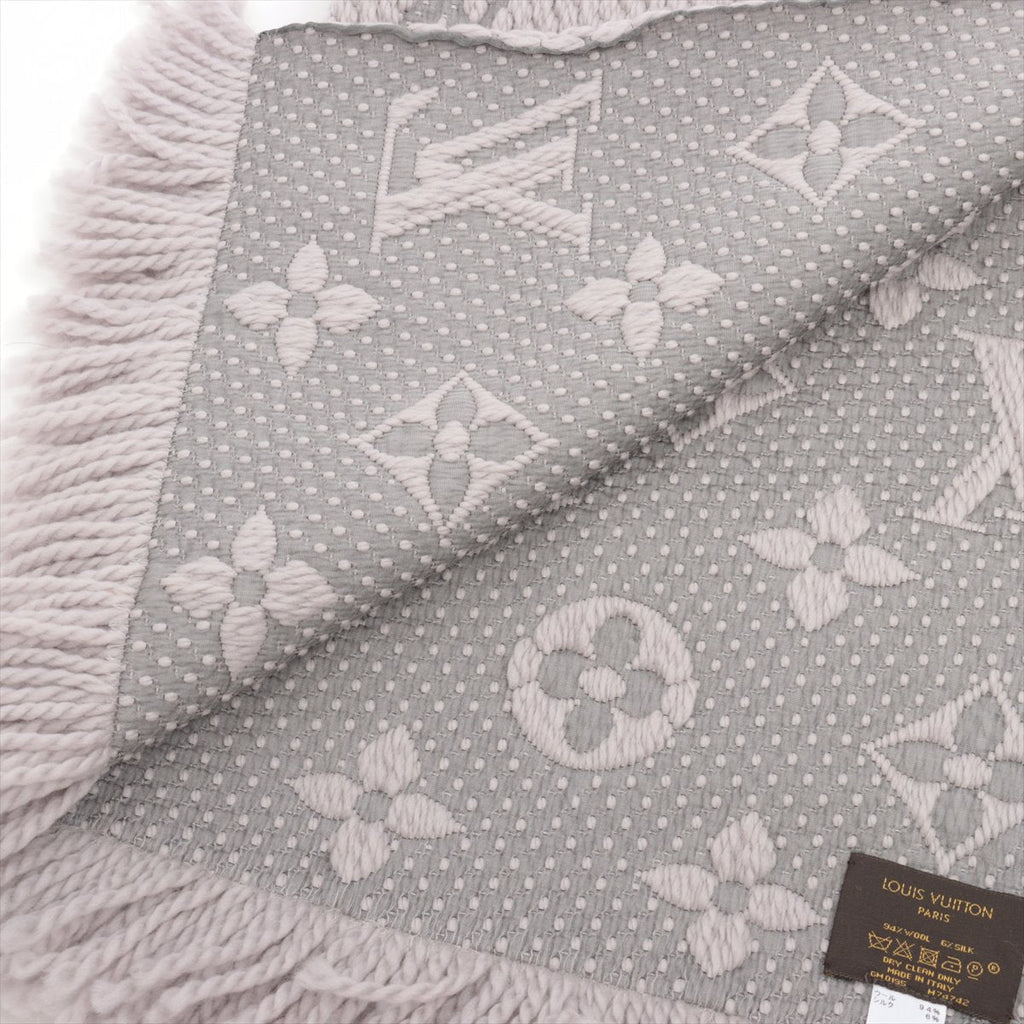 Louis Vuitton Grey Logomania Scarf