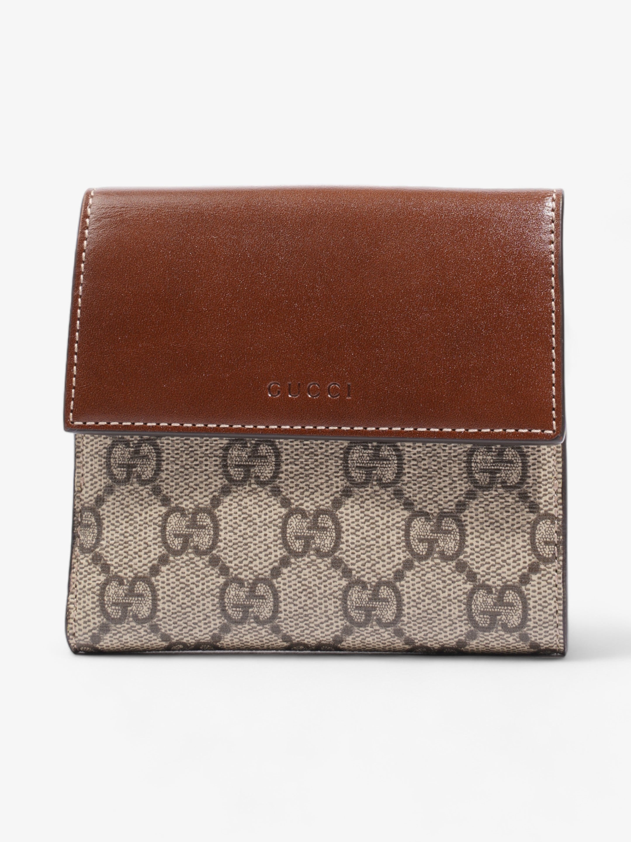 Gucci French Flap Wallet GG Supreme / Brown Canvas