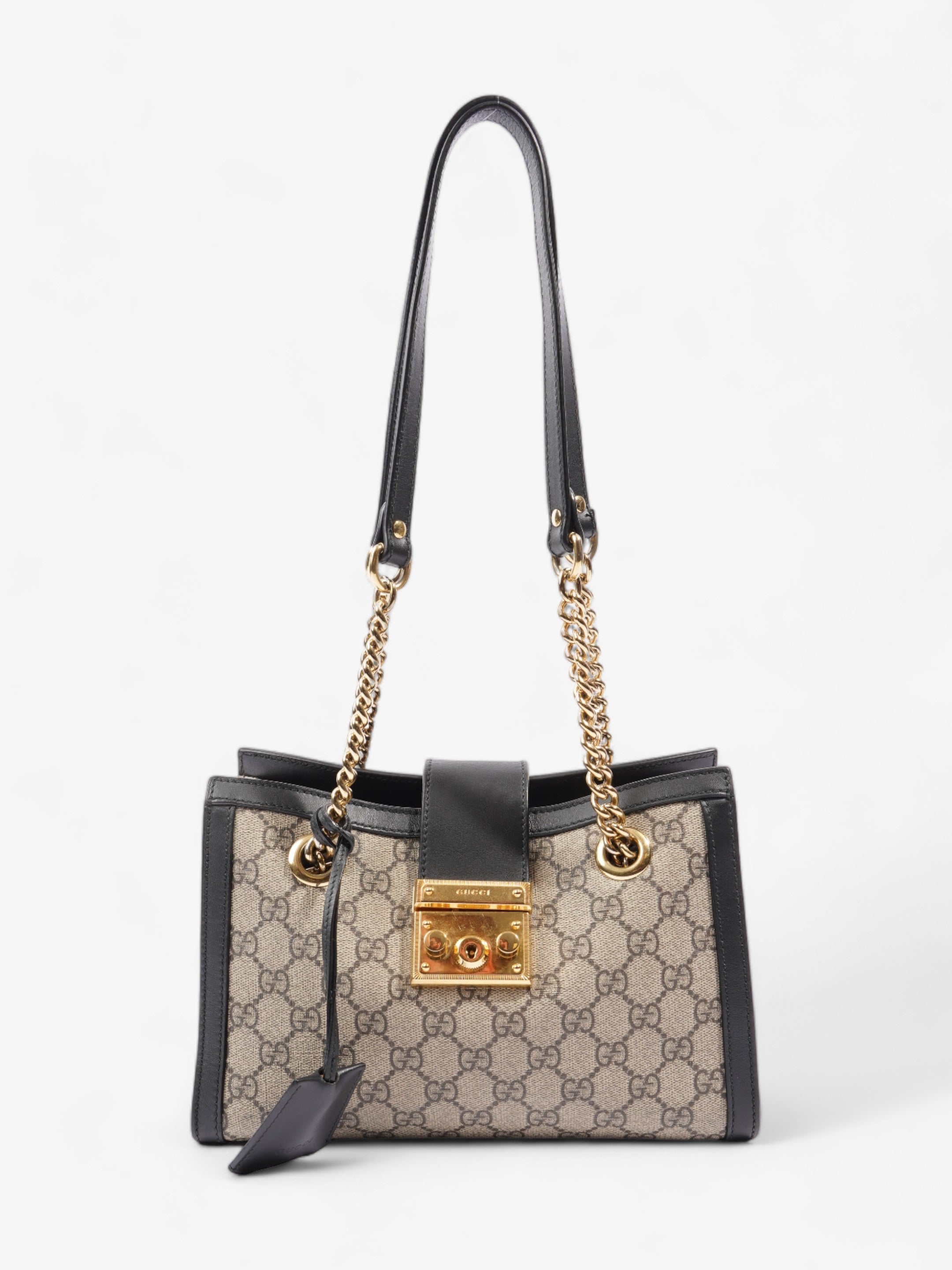 Gucci Padlock GG Supreme / Black Coated Canvas Small