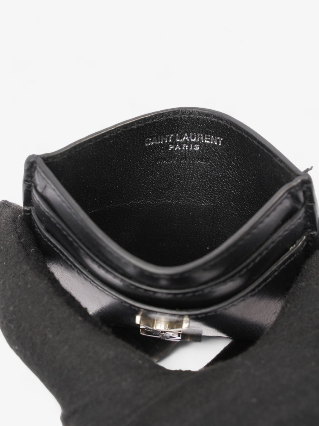 Saint Laurent Monogram Card Holder Black Leather