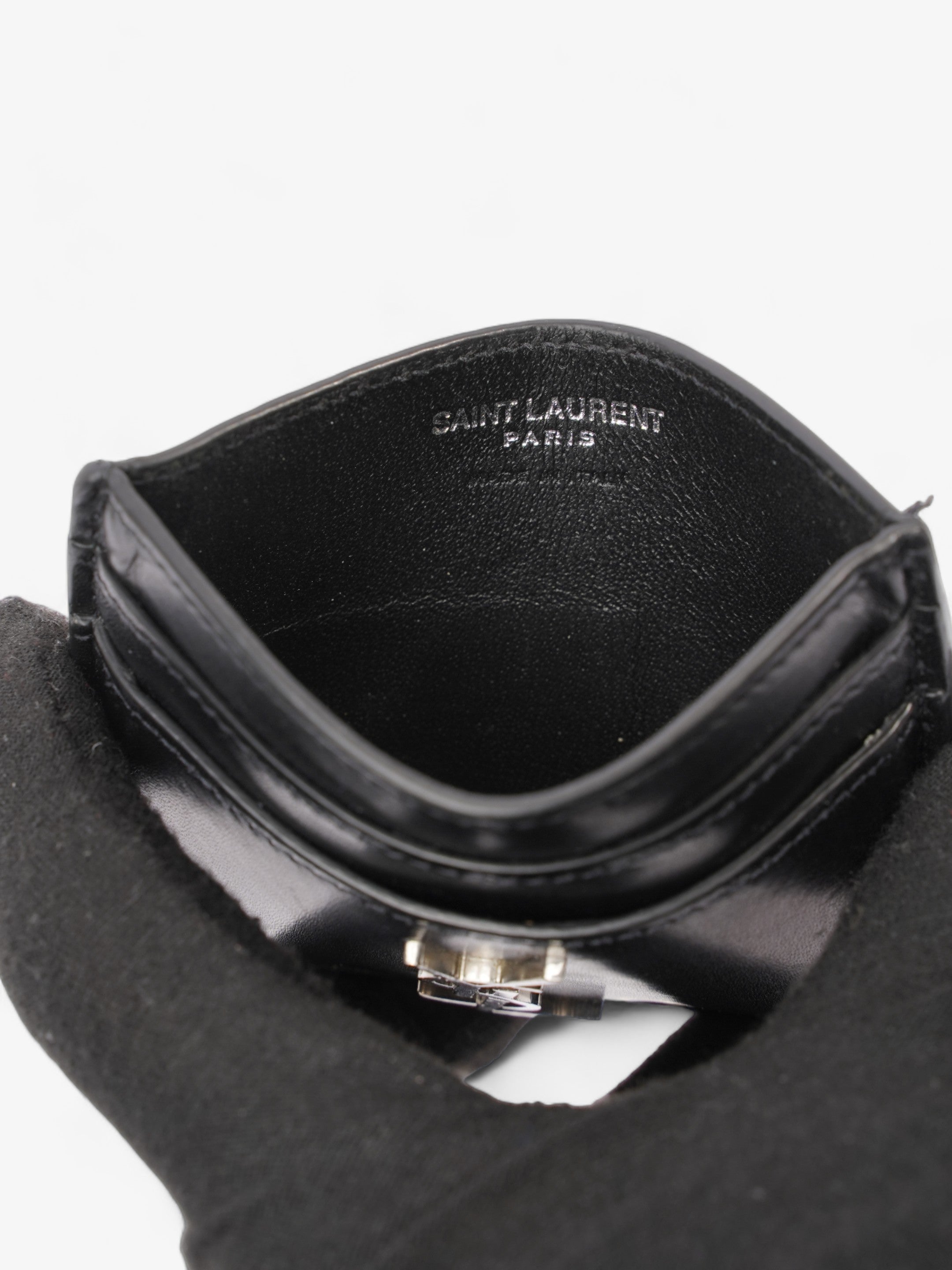 Saint Laurent Monogram Card Holder Black Leather
