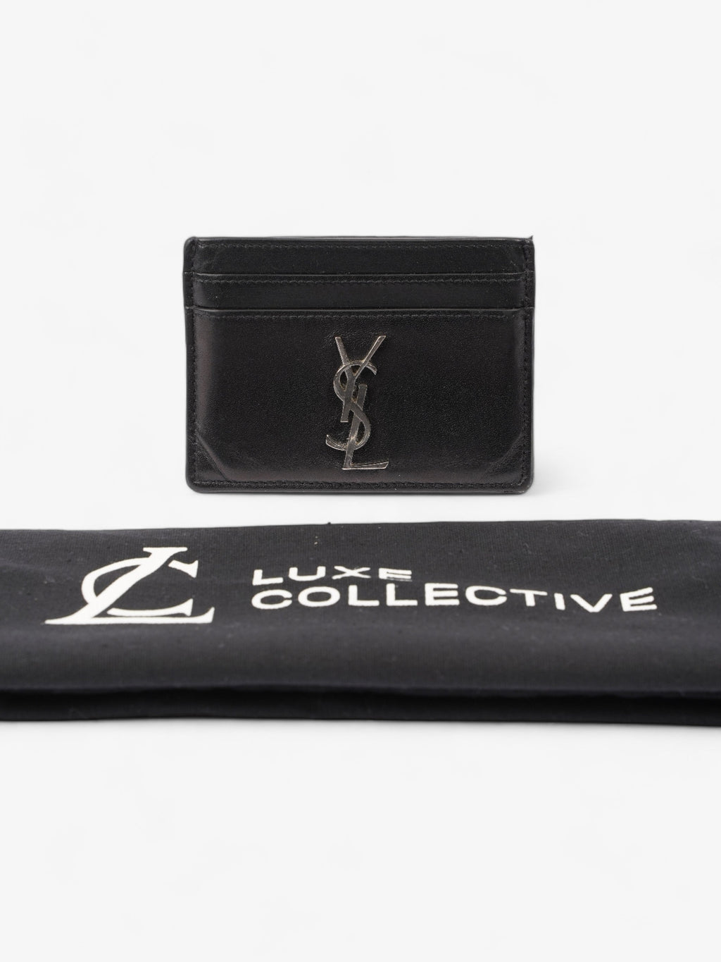 Saint Laurent Monogram Card Holder Black Leather