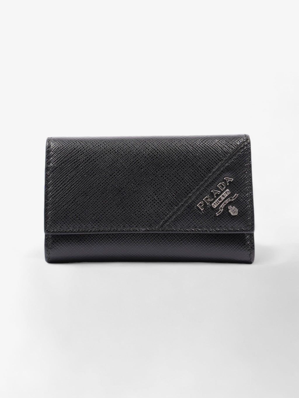 Prada Key Case Black Saffiano Leather