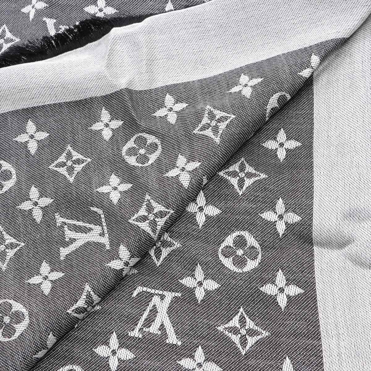 Louis Vuitton Monogram Denim Black/Grey Shawl