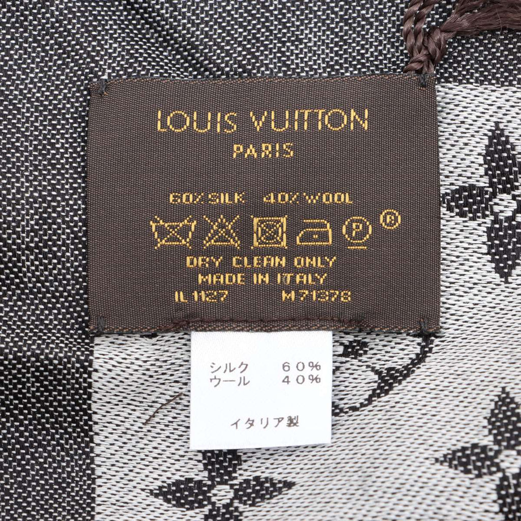 Louis Vuitton Monogram Denim Black/Grey Shawl