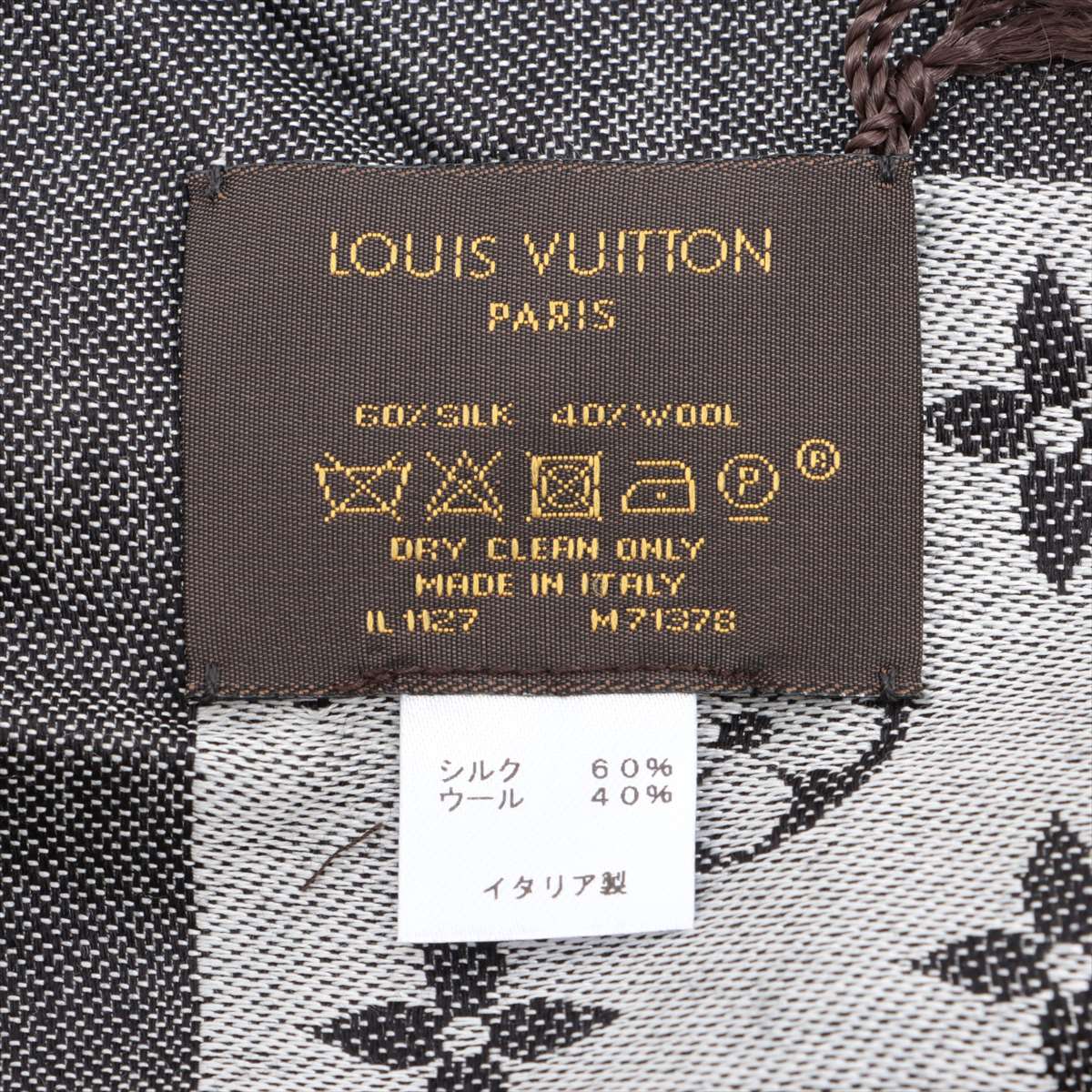 Louis Vuitton Monogram Denim Black/Grey Shawl