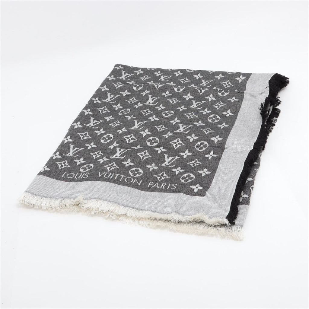 Louis Vuitton Monogram Denim Black/Grey Shawl