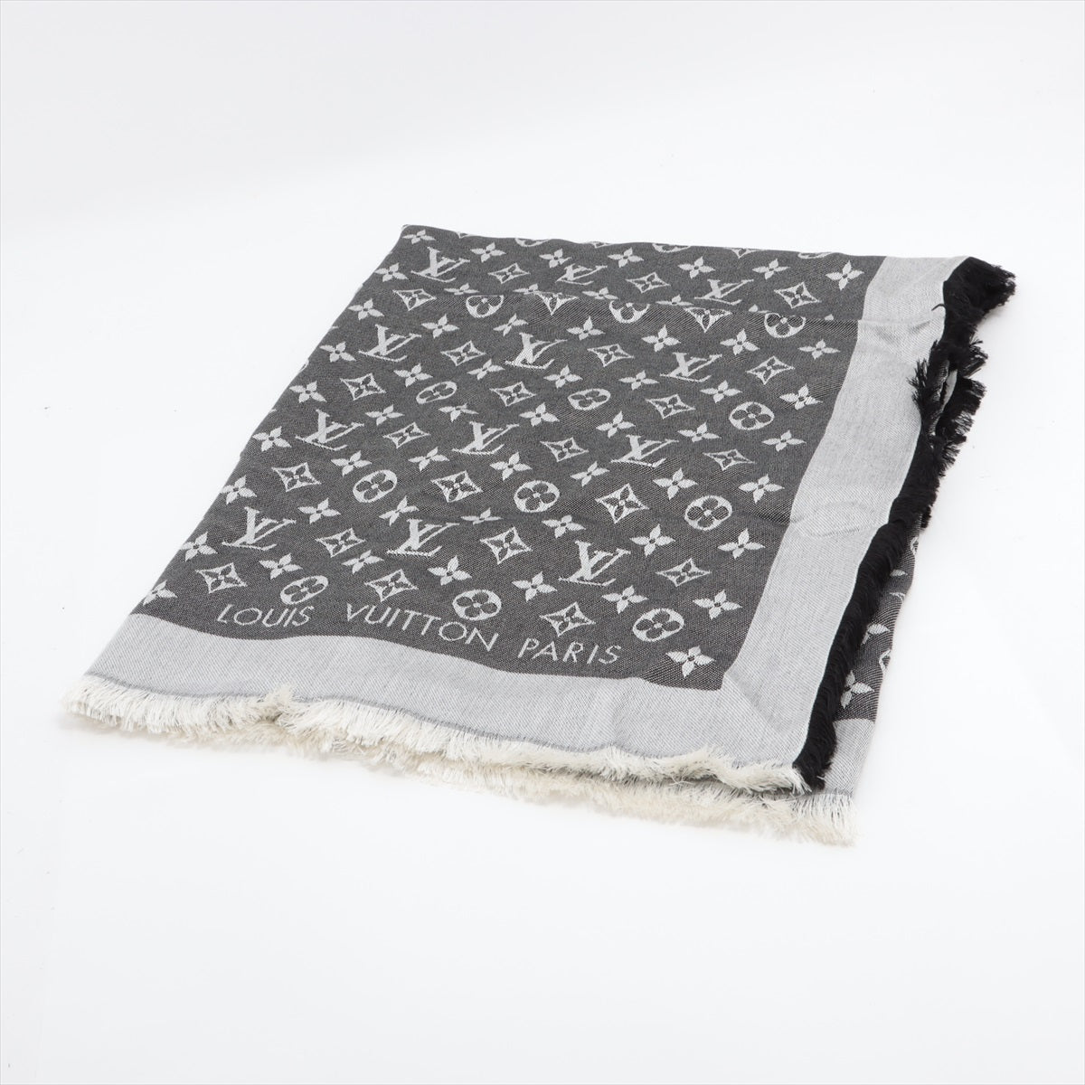 Louis Vuitton Monogram Denim Black/Grey Shawl