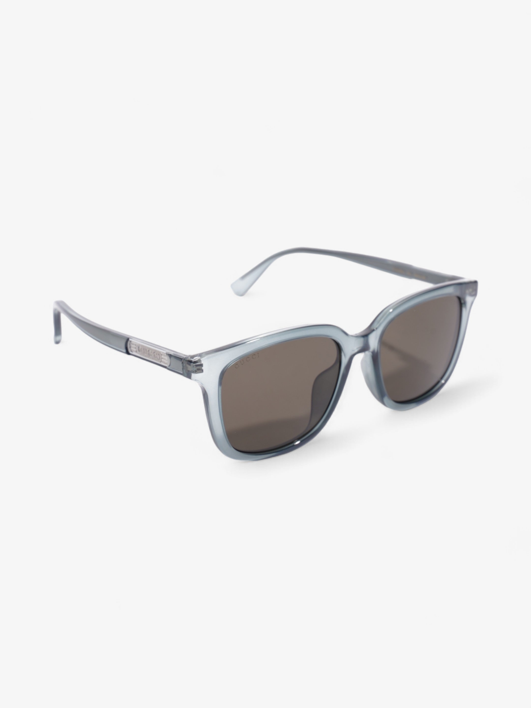 Gucci Clear Frame Sunglasses Blue Acetate 150mm