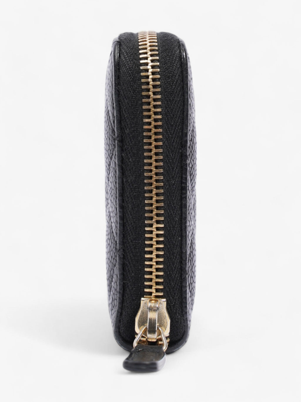 Chanel Zip Round Wallet Black Caviar Leather