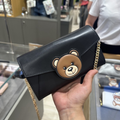 Moschino Teddy Bear Genuine Leather Wallet on Chain