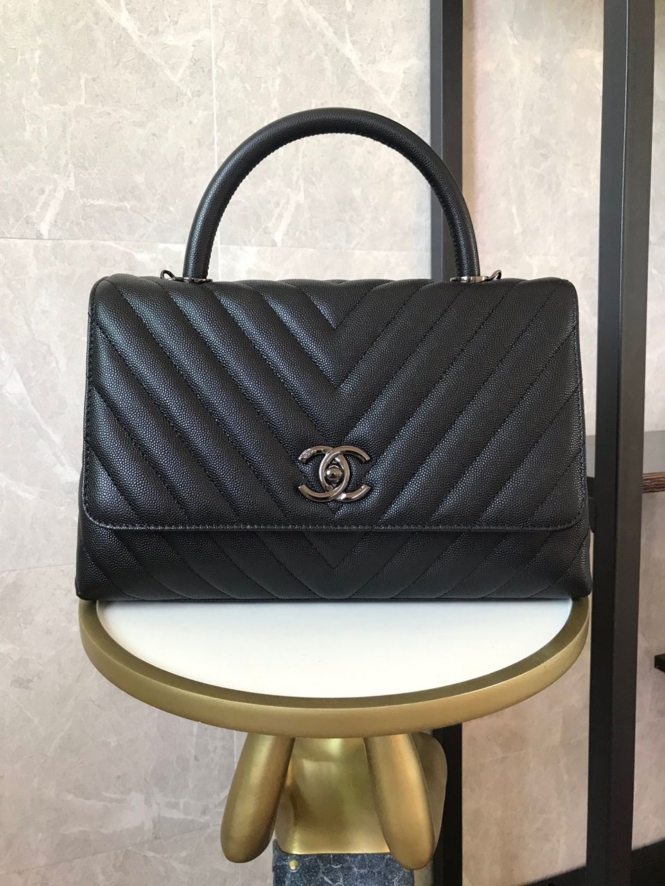 CHLMaxi Flap Bag Black For Women 11.4in/29cm