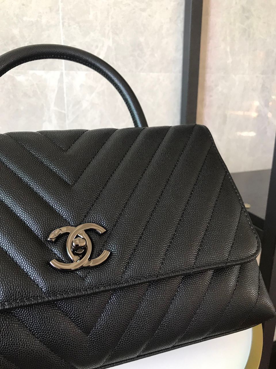 CHLMaxi Flap Bag Black For Women 11.4in/29cm