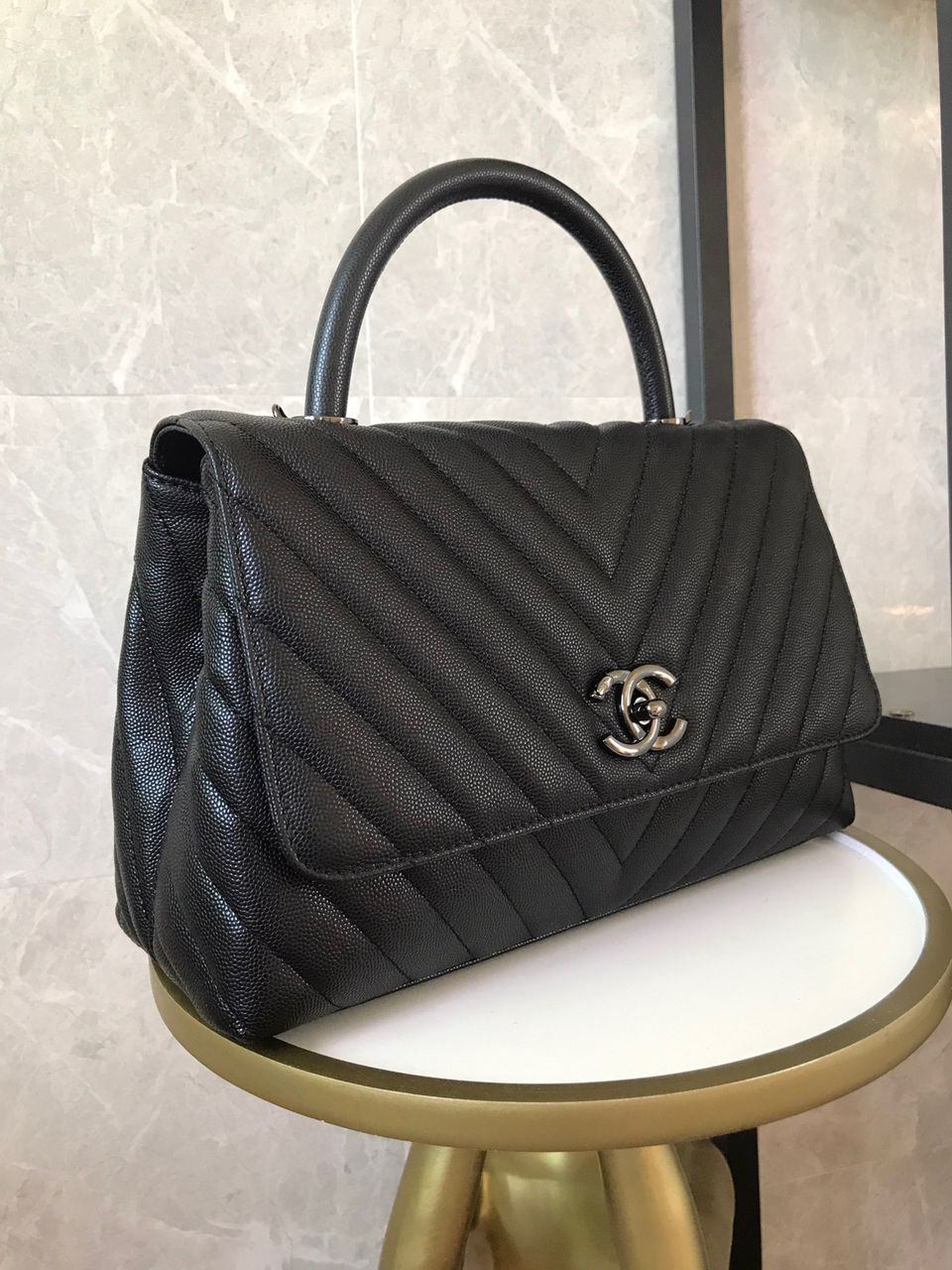 CHLMaxi Flap Bag Black For Women 11.4in/29cm