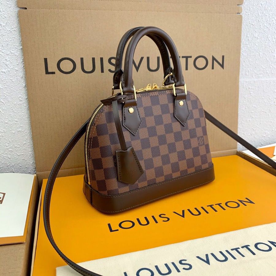 LV Alma GLAMI Damier Ebene Canvas For Women, WomenÃ¢â‚¬â„¢s Handbags, Shoulder And Crossbody Bags 9.3in/23.5cm LV N41221
