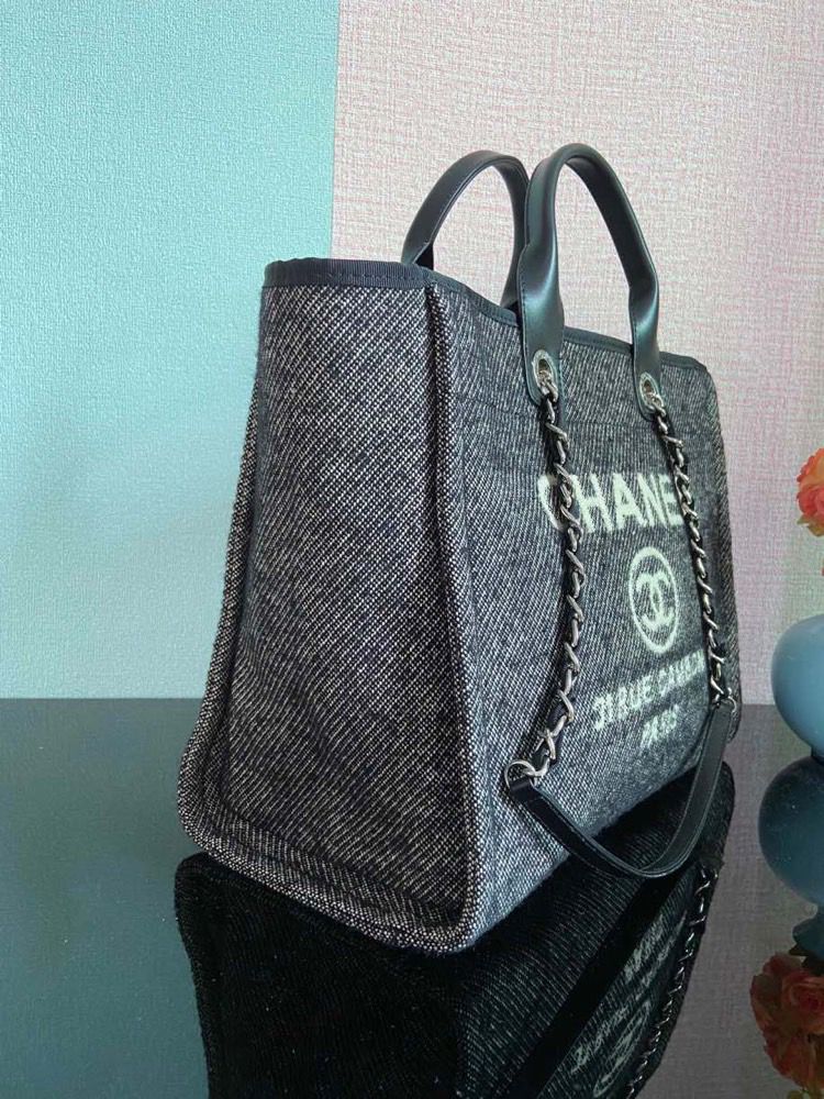 CHLLarge Shopping Tote Bag Grey For Women, Women’s Handbag, Shoulder Bags 15in/38cm