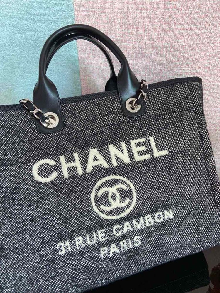 CHLLarge Shopping Tote Bag Grey For Women, Women’s Handbag, Shoulder Bags 15in/38cm