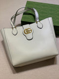 Glami MeGLAMIum Tote With Double G  White For Women 13.8in/35cm Glami