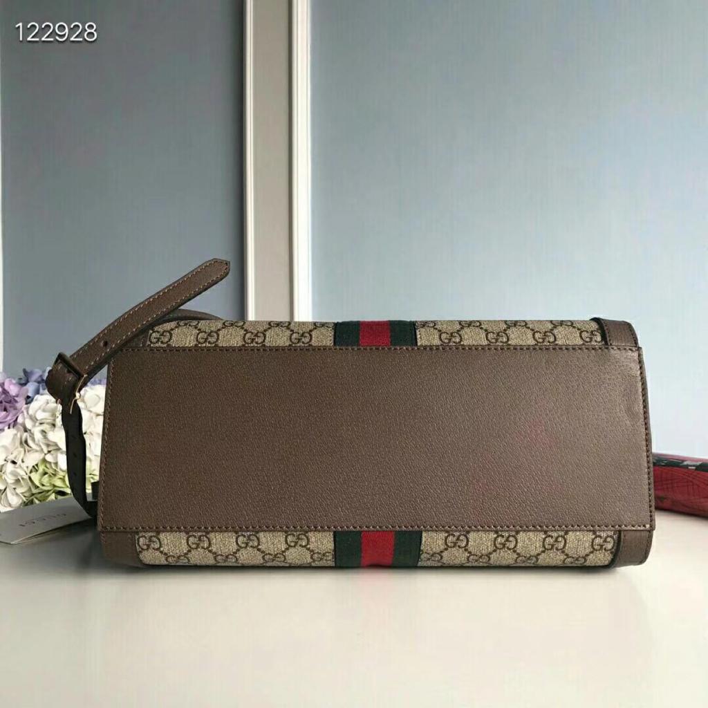 Glami OphiGLAMIa Glami MeGLAMIum Tote Bag Beige/Ebony Glami Supreme Canvas With Brown For Women 13in/33cm Glami 524537 K05NB 8745