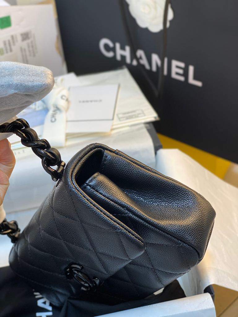 CHLSmall GlamIap Bag Black For Women 7.8in/20cm