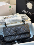 CHLSmall GlamIap Bag Black For Women 7.8in/20cm
