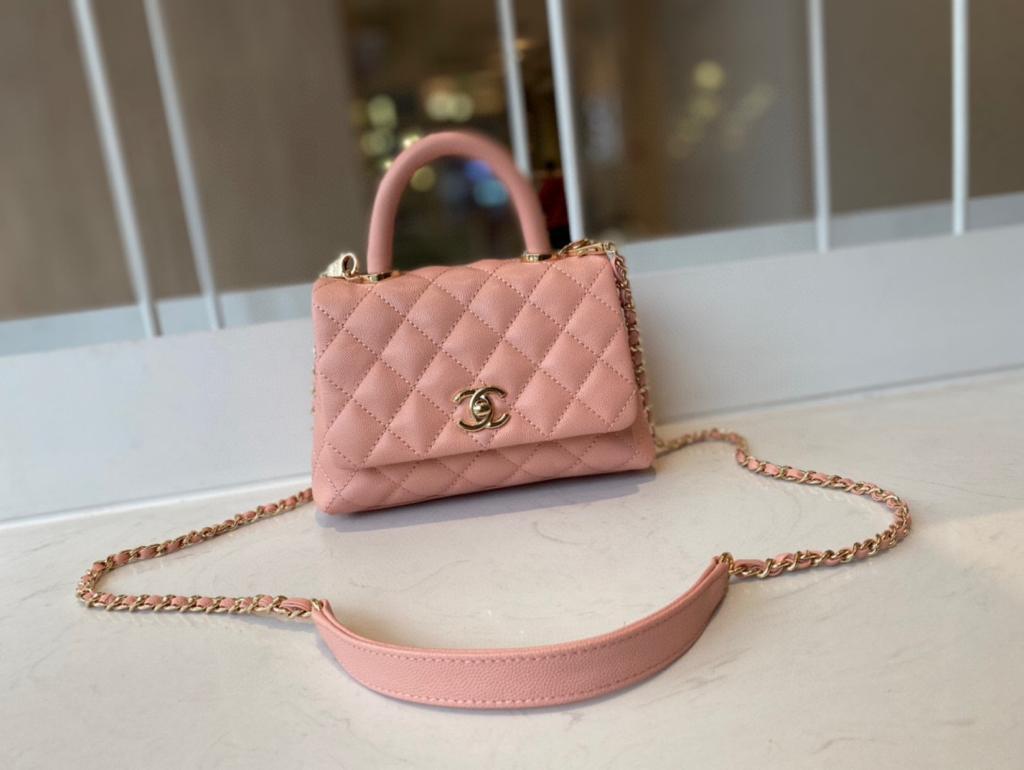 CHLMini GlamIap Bag Top Handle PiNike For Women 7.5in/19cm