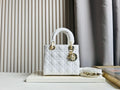 GLAMI Small Lady Bag Gold Toned Hardware Patent White For Women 20cm/8in CD