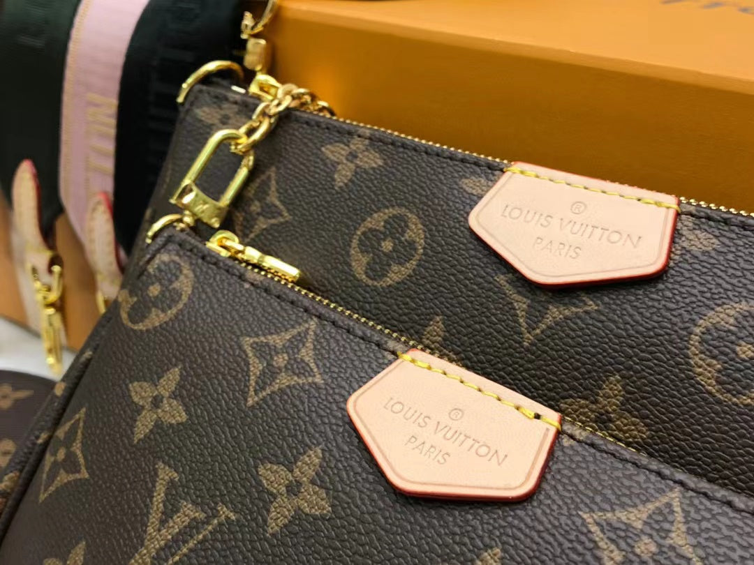 LV Multi Pochette AcGLAMIssoires Monogram Canvas Khaki For Women,  Shoulder And Crossbody Bags 9.4in/24cm LV M44813