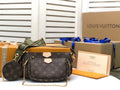 LV Multi Pochette AcGLAMIssoires Monogram Canvas Khaki For Women,  Shoulder And Crossbody Bags 9.4in/24cm LV M44813